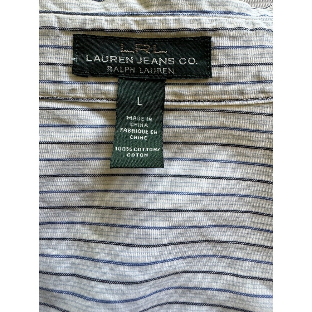 Lauren Jeans CO Ralph Lauren LRL Women's Size Large Long Sleeve Button up Shirt - Picture 2 of 2